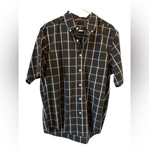 George,‎ large, black and white button down shirt